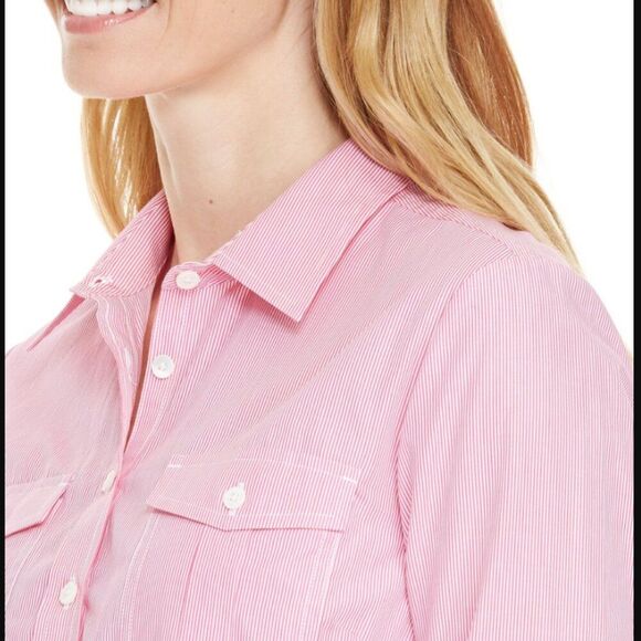 VINEYARD VINES Pullover Shirt | 1/2 Button Down, Collar, Roll Tab | Women's 2 - Picture 10 of 10